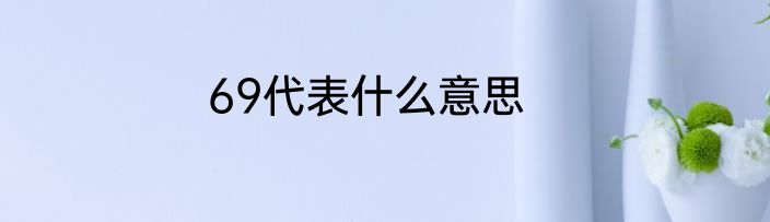 69代表什么意思