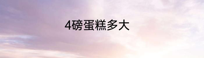 4磅蛋糕多大