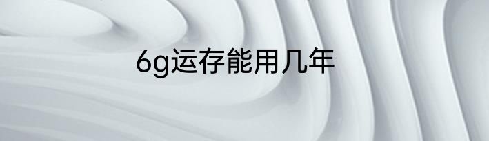 6g运存能用几年