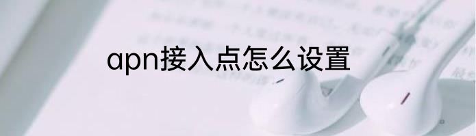 apn接入点怎么设置