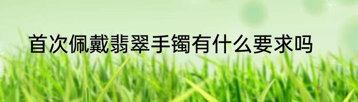 首次佩戴翡翠手镯有什么要求吗