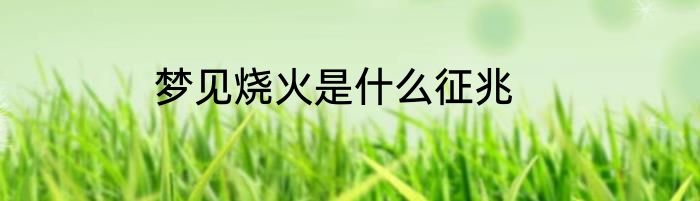 梦见烧火是什么征兆