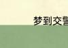 梦到交警查车我躲开了