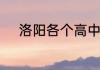 洛阳各个高中一本上线率怎么样