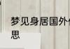 梦见身居国外仕途是否顺利是什么意思