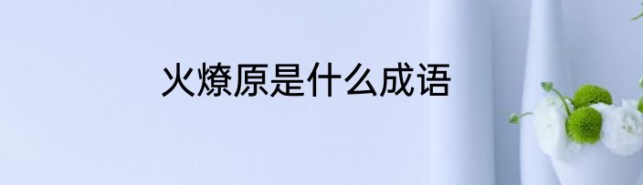 火燎原是什么成语
