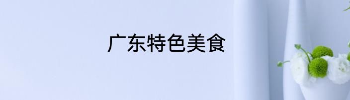 广东特色美食