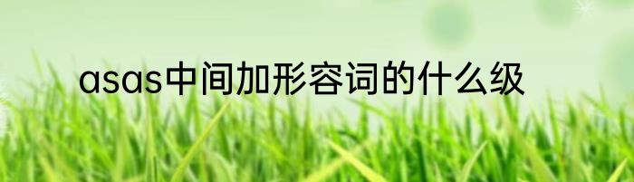 asas中间加形容词的什么级