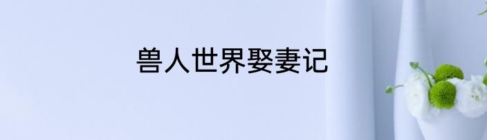 兽人世界娶妻记