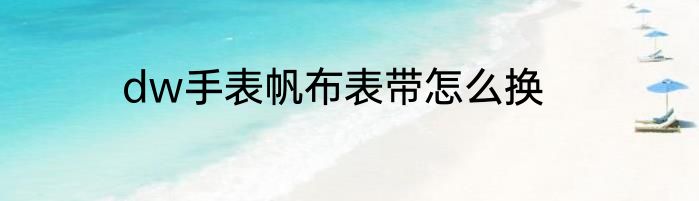dw手表帆布表带怎么换