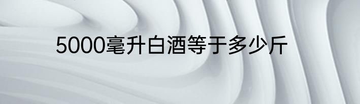 5000毫升白酒等于多少斤