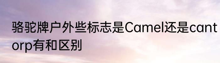骆驼牌户外些标志是Camel还是cantorp有和区别