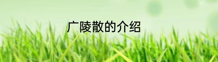 广陵散的介绍