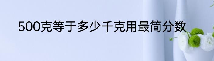 500克等于多少千克用最简分数
