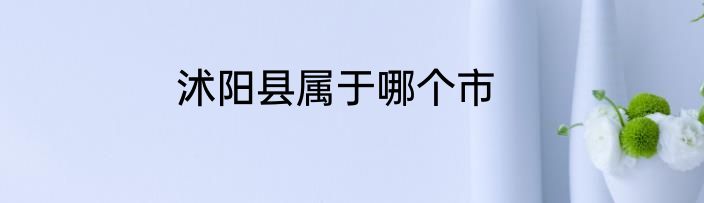 沭阳县属于哪个市