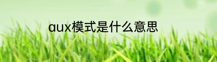 aux模式是什么意思