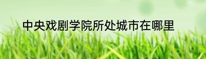 中央戏剧学院所处城市在哪里