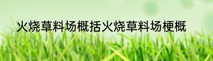 火烧草料场概括火烧草料场梗概