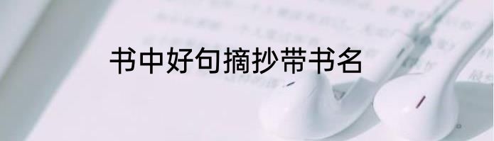 书中好句摘抄带书名
