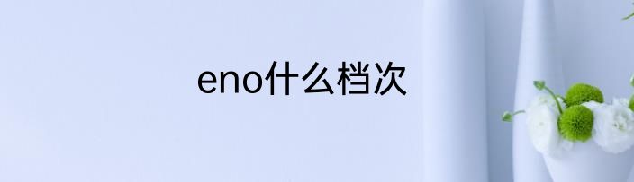 eno什么档次