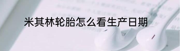 米其林轮胎怎么看生产日期