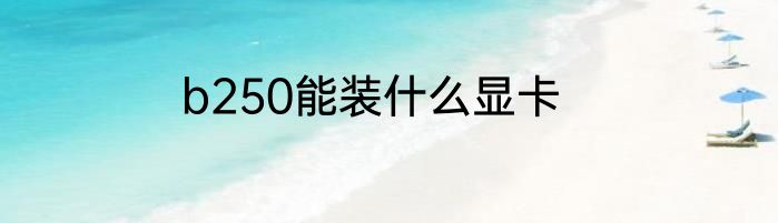 b250能装什么显卡