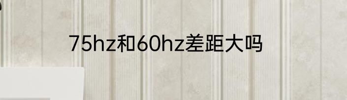 75hz和60hz差距大吗