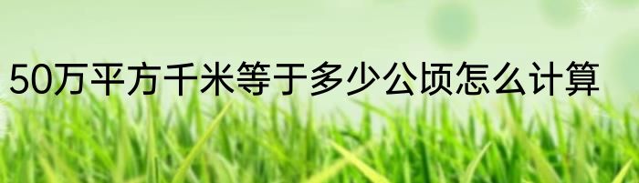 50万平方千米等于多少公顷怎么计算
