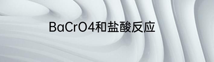 BaCrO4和盐酸反应