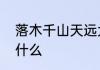 落木千山天远大澄江一道月分明是指什么