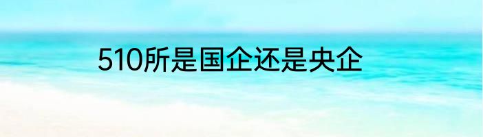510所是国企还是央企