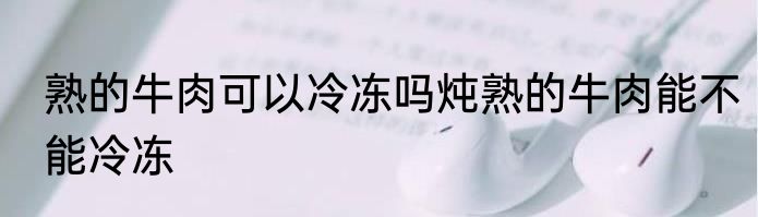熟的牛肉可以冷冻吗炖熟的牛肉能不能冷冻