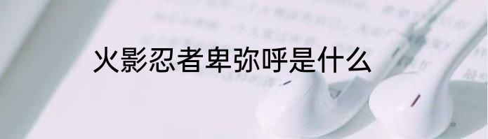 火影忍者卑弥呼是什么