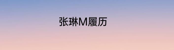 张琳M履历