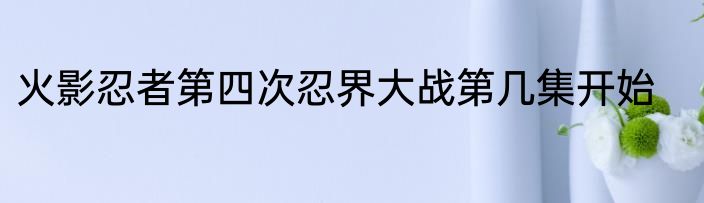 火影忍者第四次忍界大战第几集开始