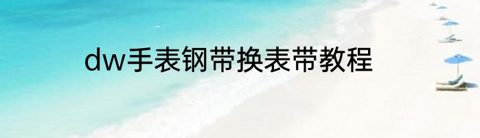 dw手表钢带换表带教程