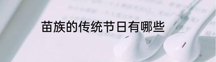 苗族的传统节日有哪些