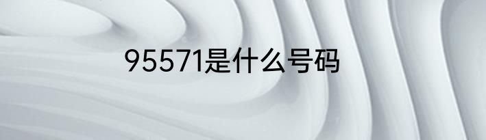 95571是什么号码