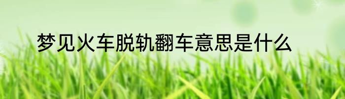 梦见火车脱轨翻车意思是什么