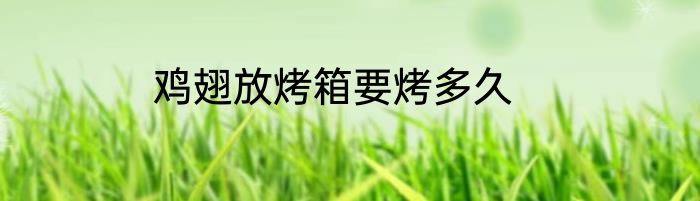 鸡翅放烤箱要烤多久