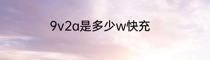9v2a是多少w快充