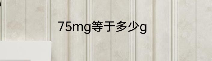 75mg等于多少g