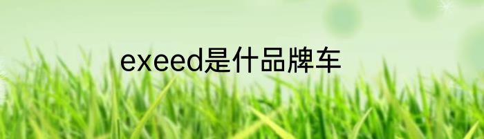 exeed是什品牌车