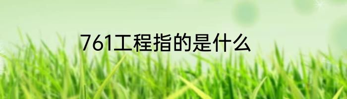 761工程指的是什么