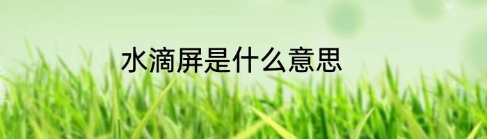 水滴屏是什么意思