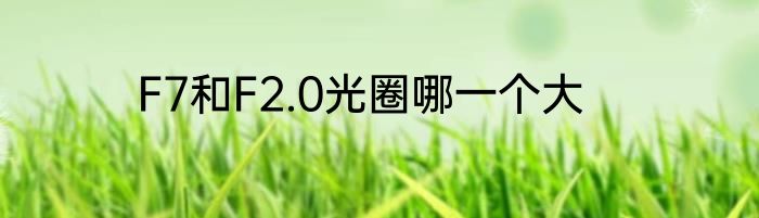 F7和F2.0光圈哪一个大