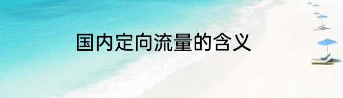 国内定向流量的含义
