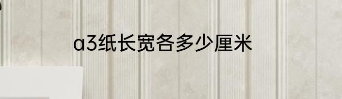 a3纸长宽各多少厘米