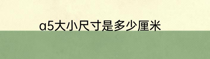 a5大小尺寸是多少厘米