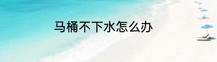 马桶不下水怎么办